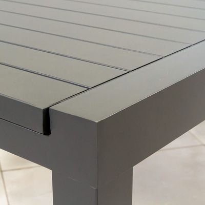 Metalli mobili da esterno set da pranzo AJUNION Luxury Aluminum espandibile tavolo in metallo