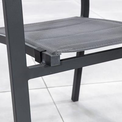 Metalli mobili da esterno set da pranzo AJUNION Luxury Aluminum espandibile tavolo in metallo