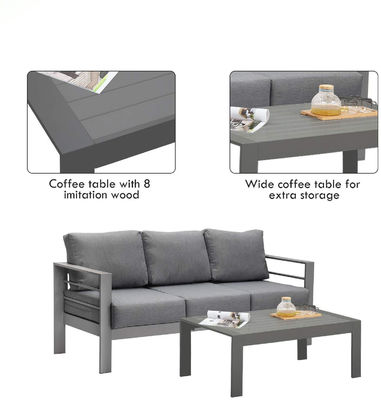 Set di giardino Divano in alluminio Conversazione Patio Set Divano da giardino Mobili per esterni