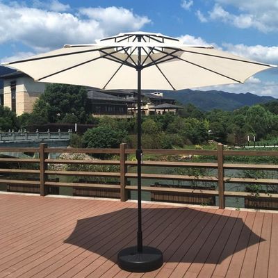 Logo personalizzato Outdoor Cafe Garden Beach Patio Sun Umbrella con 3 livelli e luci a LED