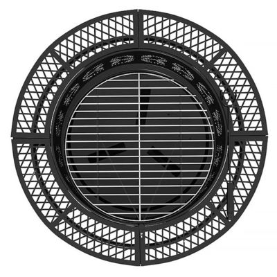riscaldamento esterno portabile acciaio rotondo legno ardente camino carbone barbecue griglia fuoco fossa bruciatore kit