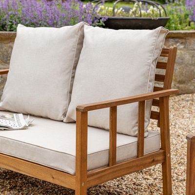 Set giardino in legno massello per patio mobili da esterno in legno di teak Divano Set giardino sedia a sdraio