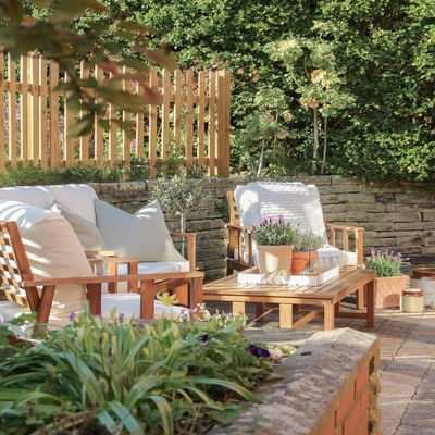 Set giardino in legno massello per patio mobili da esterno in legno di teak Divano Set giardino sedia a sdraio