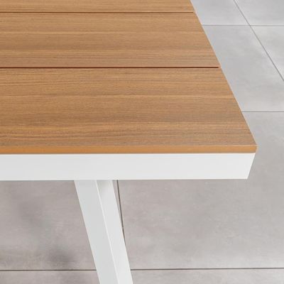 Arredamento da pranzo da giardino in metallo con telaio a corda Sedile da pranzo da 6 posti a sedere Set da pranzo esterno