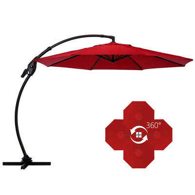 Parasole per giardini in cortile in alluminio a cantilever curvo a forma di S