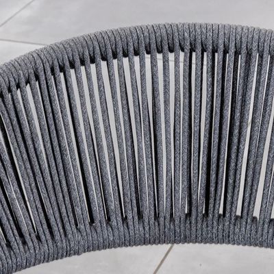 Arredamento da pranzo da giardino a corda in alluminio 4 posti a sedere Set da pranzo all'aperto AJUNION