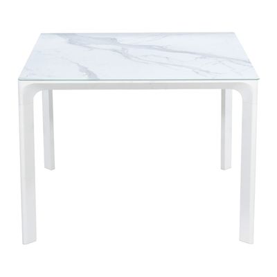 Arredamento da pranzo da giardino a corda in alluminio 4 posti a sedere Set da pranzo all'aperto AJUNION
