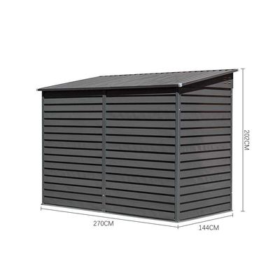 Garden Bike Shed AJUNION 9ft robusto scrigno in acciaio per motociclette con serratura