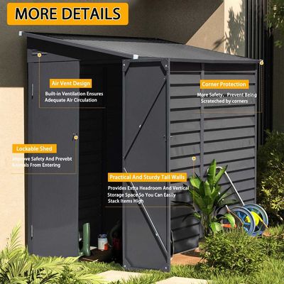 Garden Bike Shed AJUNION 9ft robusto scrigno in acciaio per motociclette con serratura