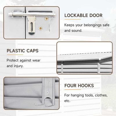 Garden Bike Shed AJUNION 9ft robusto scrigno in acciaio per motociclette con serratura