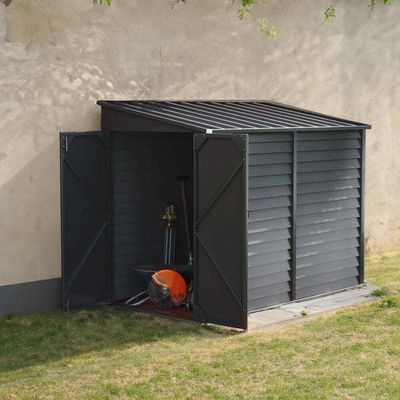Garden Bike Shed AJUNION 9ft robusto scrigno in acciaio per motociclette con serratura