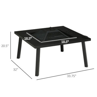 Rilassati in stile Quadrato Ceramica legno ardente Tavolo Fuoco Pozzo per il cortile Giardino Patio Camping