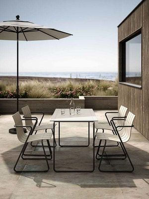 Rilassati con stile con AJUNION Steel Outdoor Dining Set Patio Chair Garden Armchair