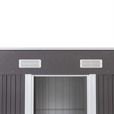 Rott Proof AJUNION 4x6ft Garden Shed doppia porta scorrevole Metal Storage Shed per gli attrezzi bici