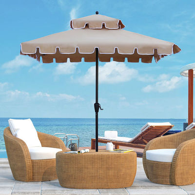 Ristorante all'aperto Giardino Cafè Cortile Patio Doppio strato ombrello solare per campeggio