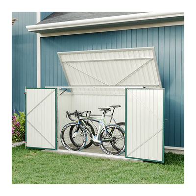 Countyard Storage Shed AJUNION 7ft Steel Metal Bike Shed con porta chiudibile e ventola