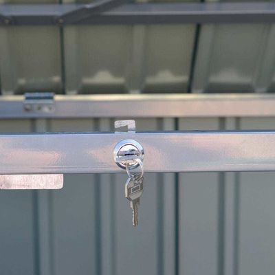Countyard Storage Shed AJUNION 7ft Steel Metal Bike Shed con porta chiudibile e ventola