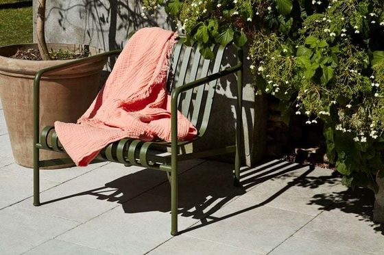 AJUNION Arredamento esterno in metallo Sedia per patio in cortile Sedia salotto in acciaio minimalista per giardino