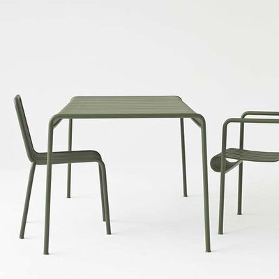Trasforma il tuo spazio esterno con la poltrona in acciaio minimalista AJUNION W63 x D66 x H80cm