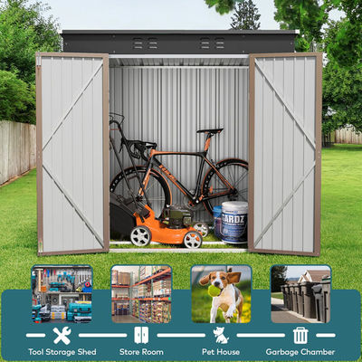Giardino esterno Piccolo attrezzo Bicicletta capanno Casa Metallo Acciaio Acqua resistente Giardino