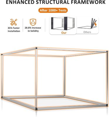 Scatina da giardino in metallo impermeabile 8 x 12 FT con 4 prese d'aria e design duraturo di AJUNION
