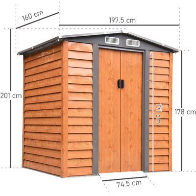Scatto di metallo di design moderno per magazzini di magazzino 55,5 kg Effetto di grano di legno