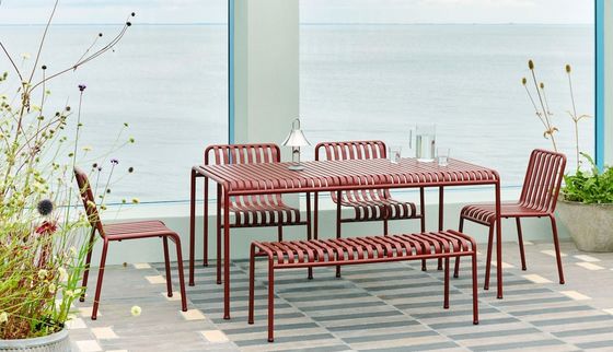 Set di mobili in metallo per esterni in stile minimalista L56 x W47 x H80cm