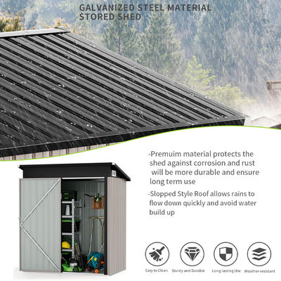 Piccolo giardino Metal Steel Storage House Outdoor Backyard Portable Waterproof Bike Shed