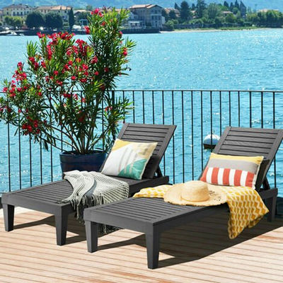 Arredamento esterno Letto solare per piscina Poltrona di plastica impilabile