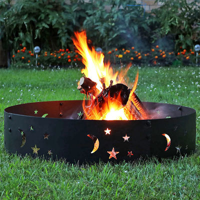 Patio all'aperto Fuoco nero Campeggio 360 gradi Rotondo Pesante Portabile Fuoco a legna con poker