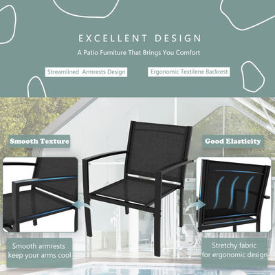 Peso del prodotto 50,66 libbre Modern Steel Garden Furniture Set per il divertimento all'aperto