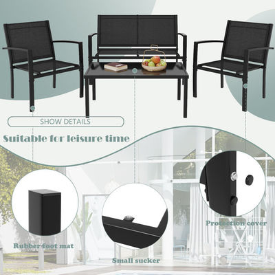 Peso del prodotto 50,66 libbre Modern Steel Garden Furniture Set per il divertimento all'aperto