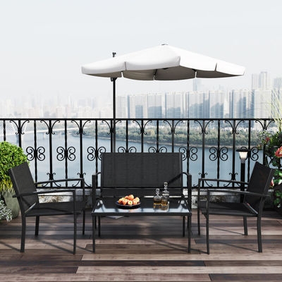 Peso del prodotto 50,66 libbre Modern Steel Garden Furniture Set per il divertimento all'aperto