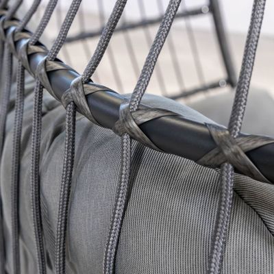 Sedie appese all'aperto AJUNION Sedie doppie Wicker Rattan Egg Patio Swing con stand