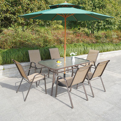 Tavolo e sedia Nordic Metal Glass per patio esterno giardino balcone ristorante caffè