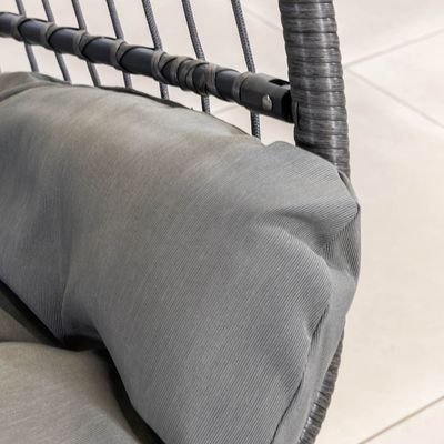 Sedie appese all'aperto AJUNION Sedie doppie Wicker Rattan Egg Patio Swing con stand