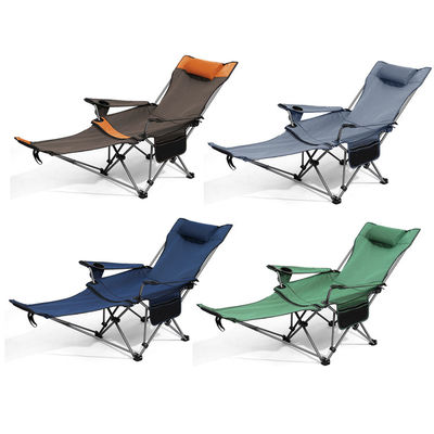Sedia da spiaggia pieghevole portatile per campeggio all'aperto con braccioli e design rimovibile