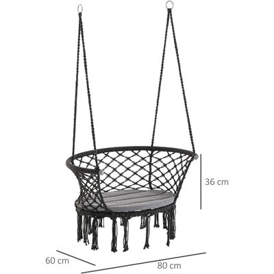 Arredamento esterno Macramé Catena di cotone Amaca Sedie d'altalena per interni ed esterni