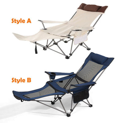 Sedia da spiaggia pieghevole portatile per campeggio all'aperto con braccioli e design rimovibile