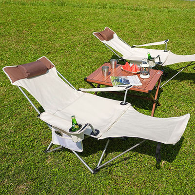 Sedia da spiaggia pieghevole portatile per campeggio all'aperto con braccioli e design rimovibile