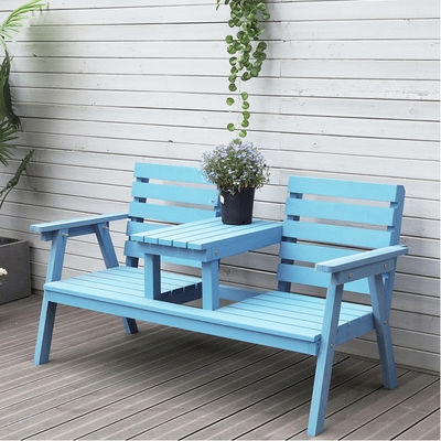 Giardino esterno Sedie doppie in legno massiccio Panca con tavolo Godetevi il vostro patio con stile
