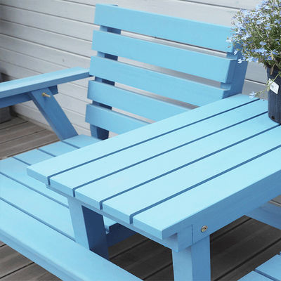 Giardino esterno Sedie doppie in legno massiccio Panca con tavolo Godetevi il vostro patio con stile