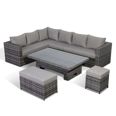 Moderno design Divano per ogni tempo con tavolo regolabile L.265 X W.204 X H.66cm