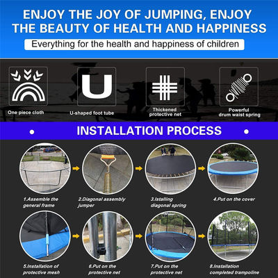 Prova la gioia di saltare con AJUNION 10ft Park Trampoline e Enclosure Net