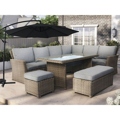 Tavolo L.44 X W.44 X H.41cm AJUNION PE Rattan Garden Set per il vostro spazio esterno