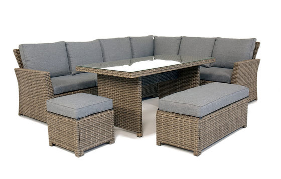 Tavolo L.44 X W.44 X H.41cm AJUNION PE Rattan Garden Set per il vostro spazio esterno