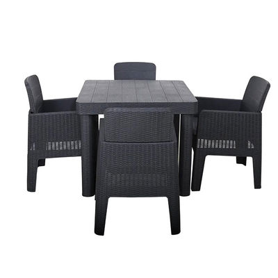 Logo Nessun o Logo personalizzato Nordic Outdoor Stackable Plastic Dining Table and Chair Set