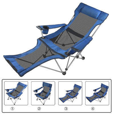 Sedile da campeggio in alluminio pieghevole esterno portabile e regolabile Moon Beach Lounger Chair