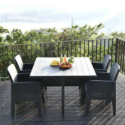 Logo Nessun o Logo personalizzato Nordic Outdoor Stackable Plastic Dining Table and Chair Set