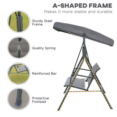 AJUNION 3 posti a sedere Amaca Swing Chair con baldacchino Trasforma il tuo portico e spazio del patio
